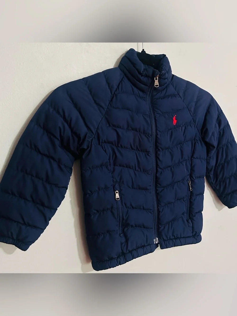 Polo Ralph Lauren Toddler Navy Packable Puffer Jacket 3/3T Coat Preppy Unisex